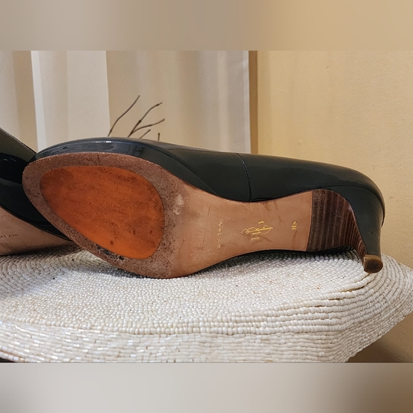 COLE HAAN  S.8 B BLACK PATENT LEATHER PLATFORM HEEL PUMPS SHOES.New condition. - Picture 7 of 7